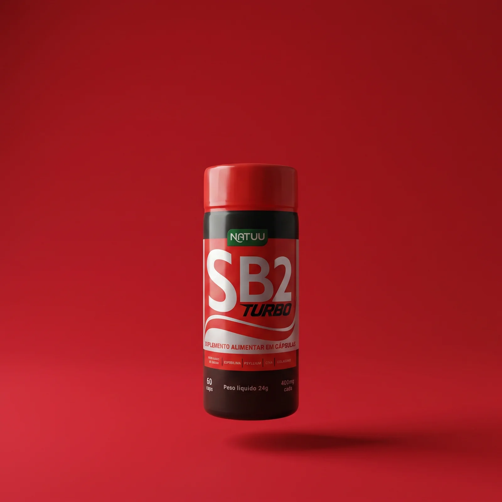 SB2 Turbo Caps em fundo vermelho
